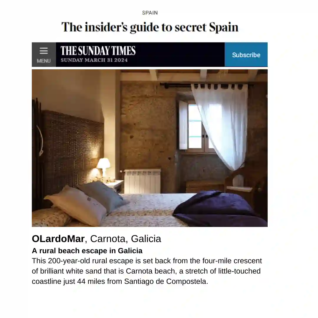 Articulo The Times sobre O Lar Do Mar